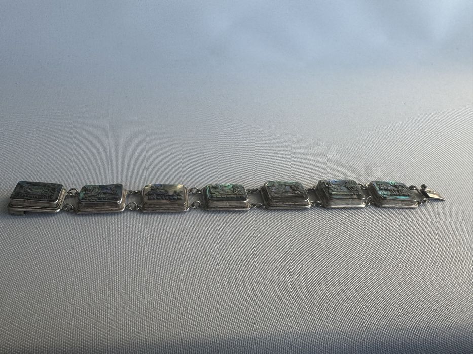 Bratara din argint si abalone