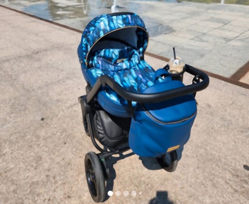 Vând Krausman – Carucior 3 in 1 Topaz Lux Dark Blue LIMITED