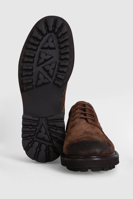 Pantofi Oxford din piele naturală întoarsă, mărimea 43