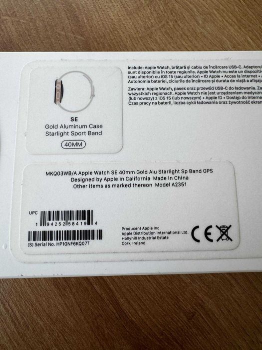 apple watch se gold aluminium case