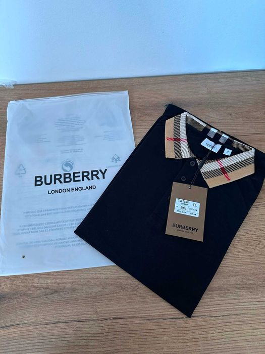 Tricou Polo Burberry negru marimea 2XL