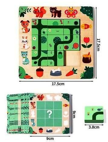 Joc Montessori din lemn – 40 carduri cu dificultate gradată