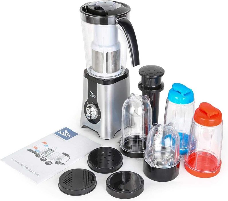 Блендер с кана, Uten Smoothie Blender 1.25L, 5в1 многофункционален