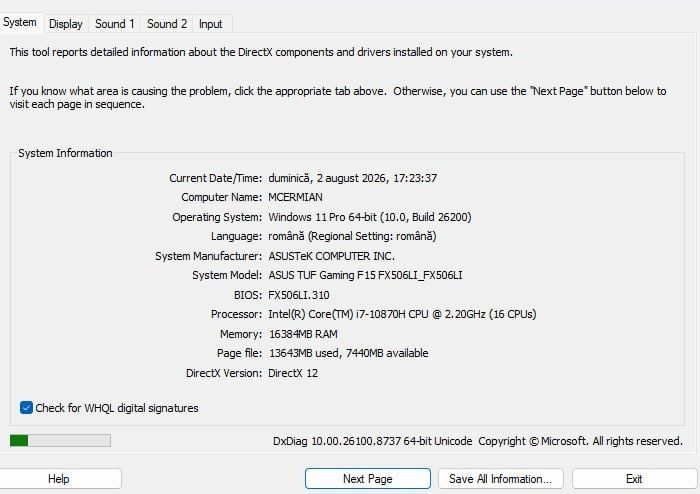 Laptop ASUS TUF FX506L  1. 5 TB ssd Intel core i7 Nvidia RTX cutie