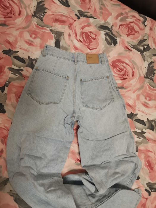 Pull&Bear сет дънки и кроп яке, размер С