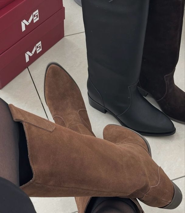 Казаки натуралный замш сапоги