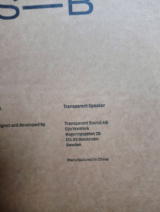 Boxa transparent speaker