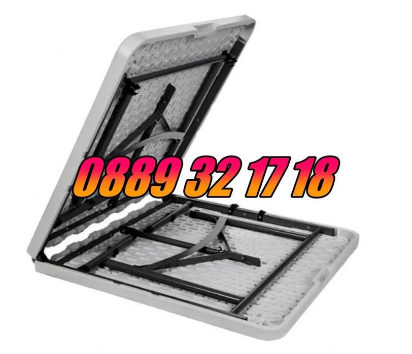 Сгъваема маса за кетъринг, градинска маса 180/74 см, къмпинг маса