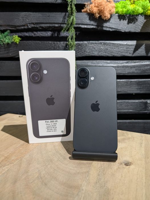 iPhone 16 128gb Black Neverlocked Bat 93%/Fact+Garantie