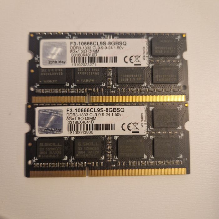 2 x 8 GB DDR3 Set Memorie Ram Laptop 2 x 4GB DDR3 = 8 GB