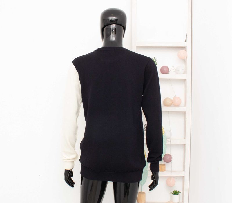 Scotch & Soda мъжки пуловер от 100% вълна синьо и екрю L