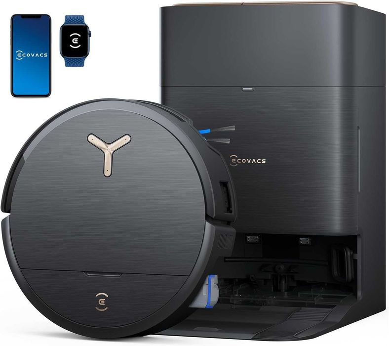 Прахосмукачка Робот + Автоматична Станция ECOVACS Deebot X9 Pro OMNI за Сухо и Мокро, 16600Pa, AI, Навигация, APP, Моп!
