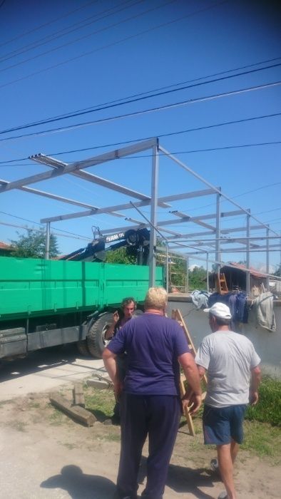 Изграждане на метални конструкции,навеси,гаражи,магазини и ковано жел.