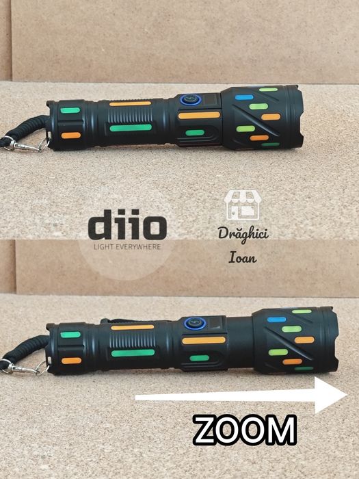 Lanterna LASER M60 v2 UPGRADED - led M60 LASER pt.distanta < 1,4km cu afisaj digital
