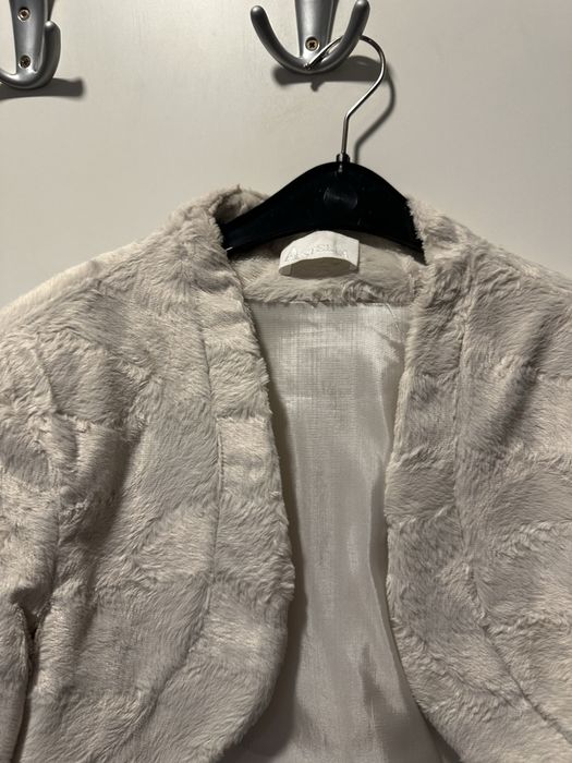 Болеро от еко кожа на Естела в бял цвят