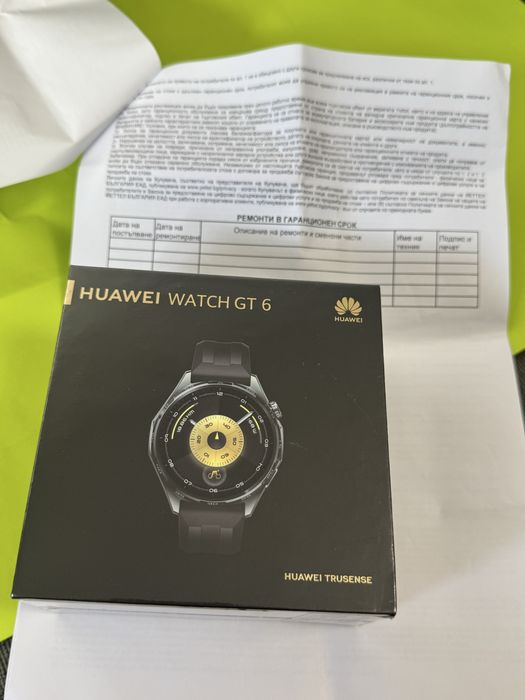 ЗАПЕЧАТАН 46mm Huawei watch GT 6 Buds SE 3 Гаранция Yettel 2027 Black