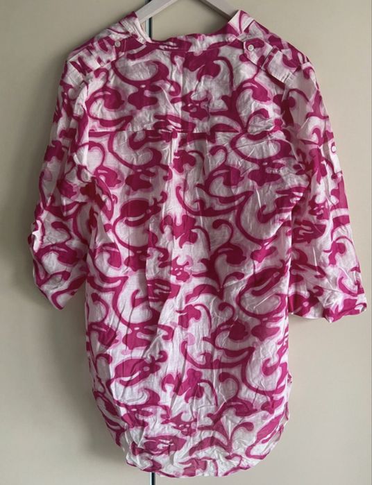 Bluza roz din bumbac si matase St. Emile