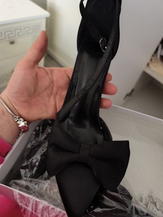 Pantofi dama negri și crem