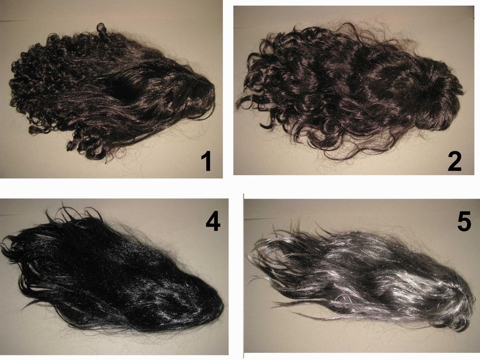 Перука изкуствена коса дълга права къдрава вълниста