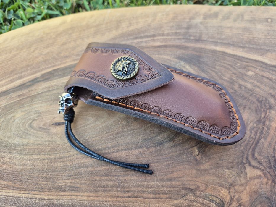 Уникален сгъваем ръчно изработен нож,Дамаска стомана VG10 с кания,SD14