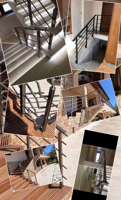 -Изработка и монтаж на алуминиеви и стъклени парапети,тенти и огради