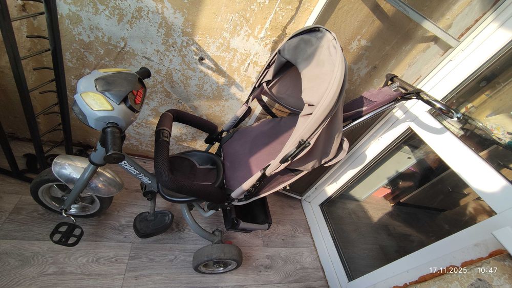 Детский велосипед коляска