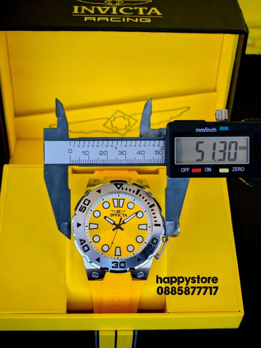 INVICTA Bumble Yellow 51mm, Инвикта нов ръчен часовник