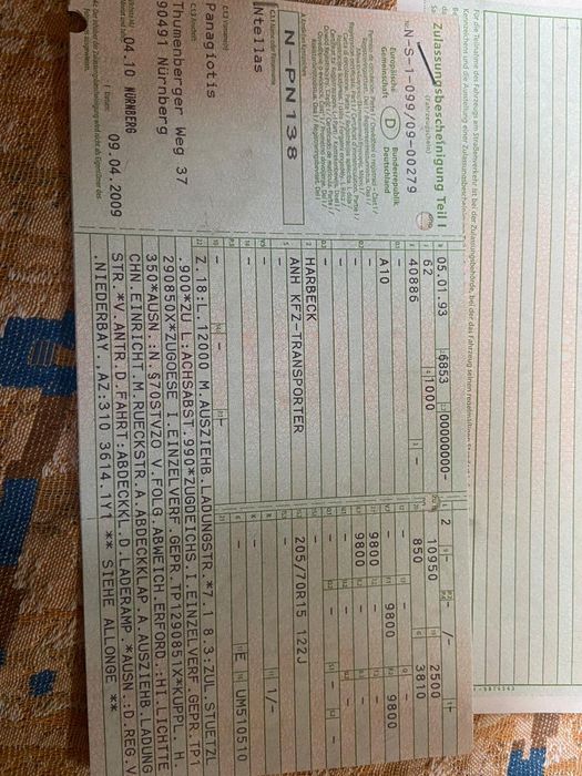 Trailer utilaje 10 tone