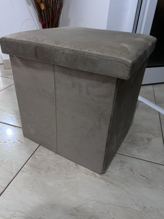 Taburet nisipiu catifea