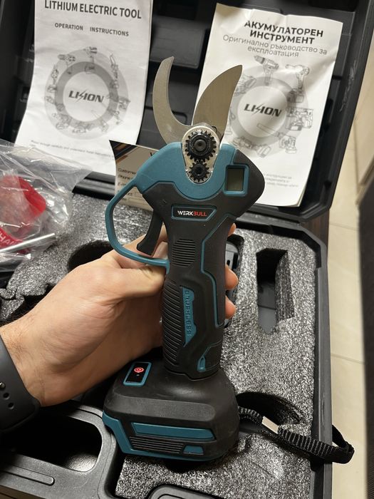 Комплект WerkBull акумулаторна лозарска ножица и мини трион
