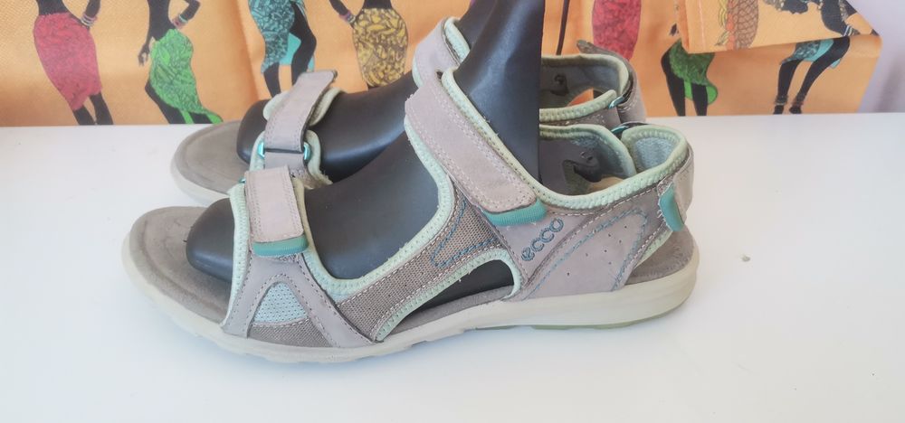 Сиви Сандали Ecco 40 н. Естествена кожа