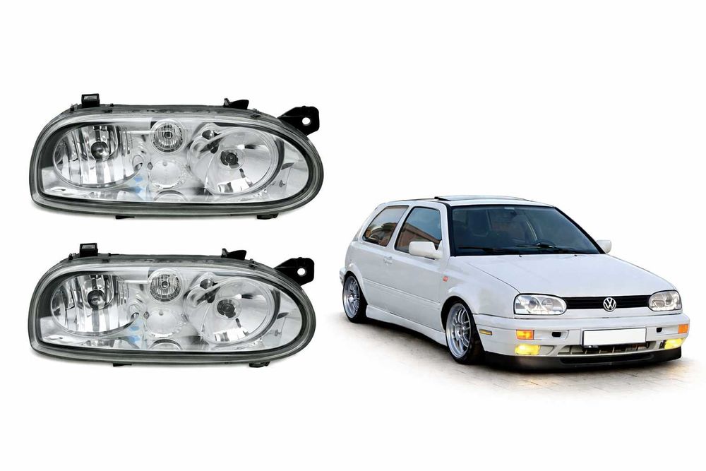 Фарове Фар КРИСТАЛНИ за Волксваген Голф 3 / VW GOLF / 1992 - 1997