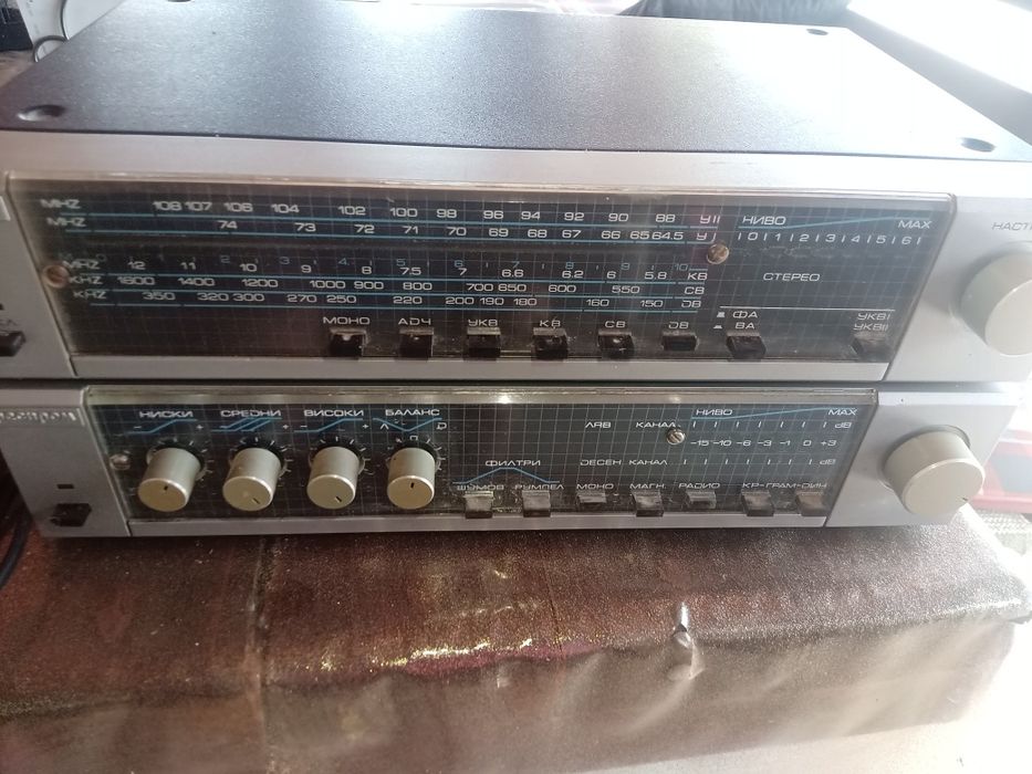 Усилвател, радио,грамофон,CD плейър, магнетофон, видео VHS