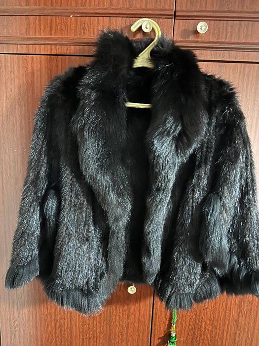 Шубка кролик черная