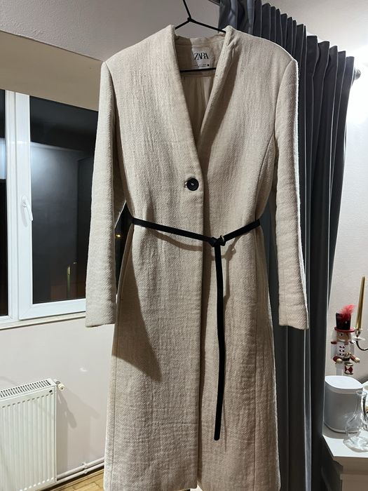 Palton lana Zara mar M