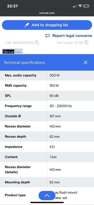 Усилвател Raweland XCA 400 + Система колони + пищялки Sinustec ST165