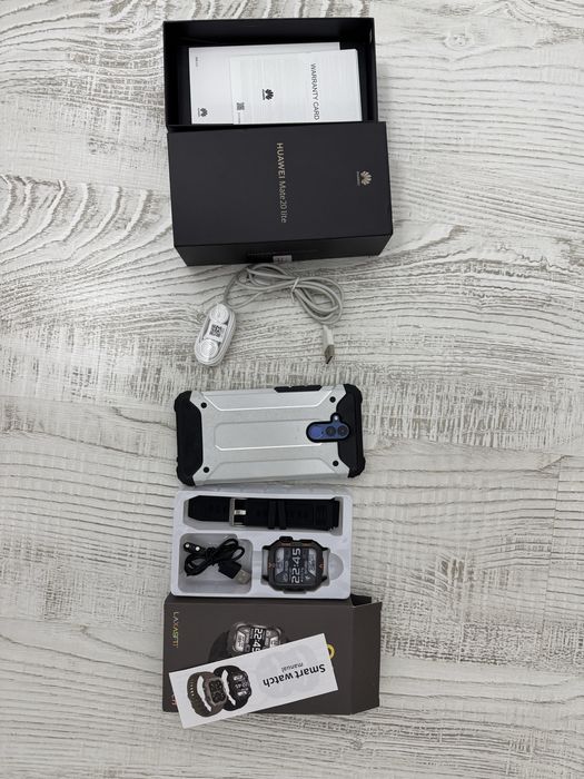Pachet Huawei Mate 20 Lite cu husa + Smartwatch nou | Full Box | Husă