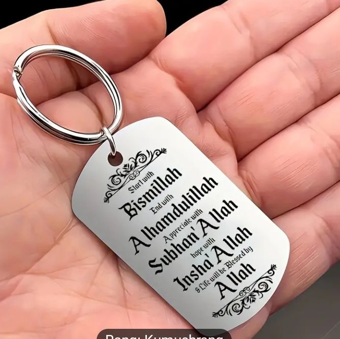 Zanglamaydigan Po'latdan Yaratilgan Islomiy Baraka Kalit Zanjiri