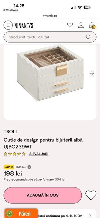 Cutie de design pentru bijuterii - noua