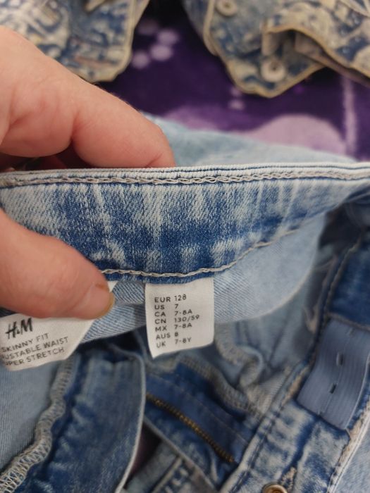 Geaca blugi Little Kids și blugi H&M 7-8 ani/128