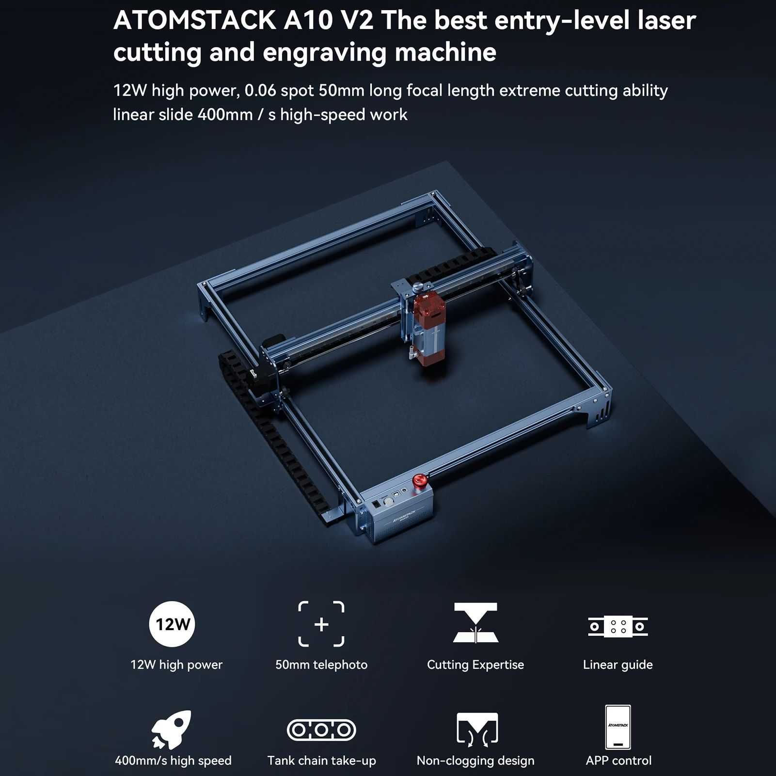 ATOMSTACK Maker A10 V2 12W CNC лазер лазерно гравиране гр. Варна ...