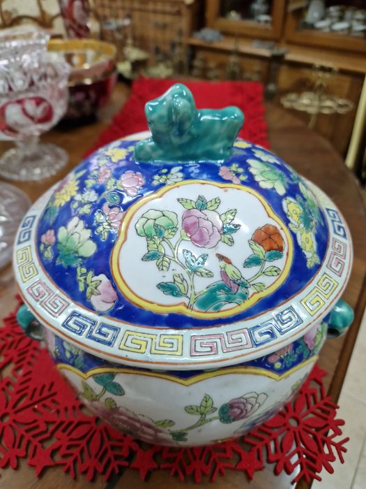 Уникална антикварна китайска порцеланова купа- PERANAKAN