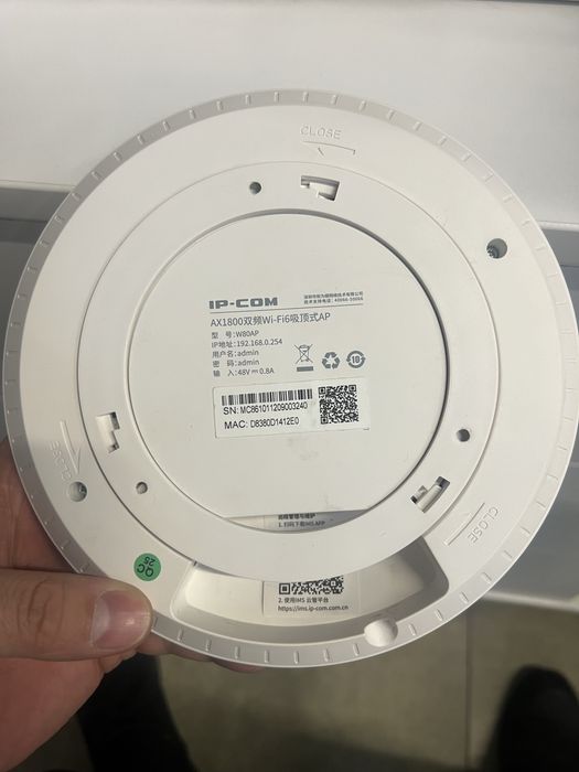 Wi Fi 6 potolochniy tochka dostup IP COM wi fi router, marshrutizator