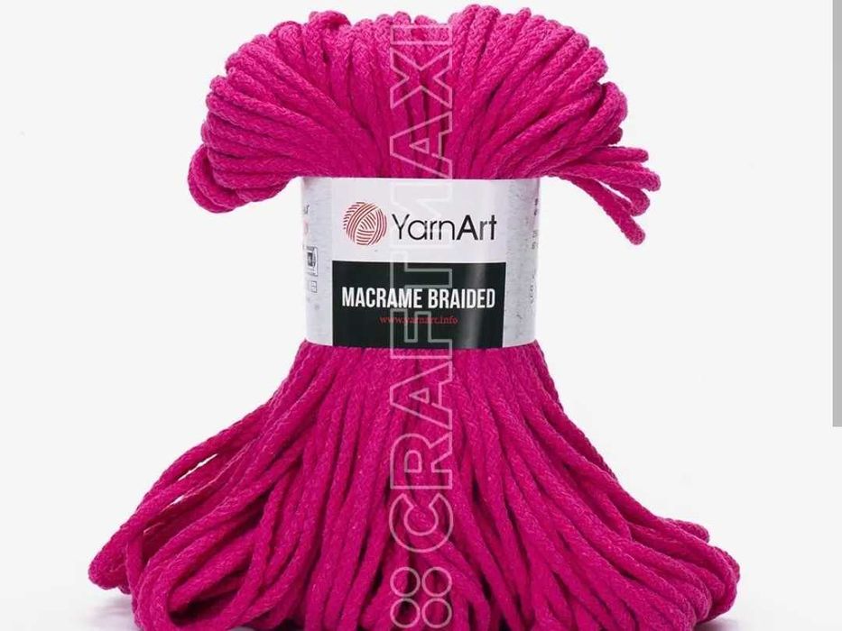Macrame Braided Yarnart 5 мм хлопковые шнуры