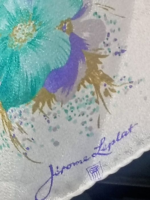 Eșarfă lvintage 80's  luxoasa de epocă Jerom e Leplat 90cm