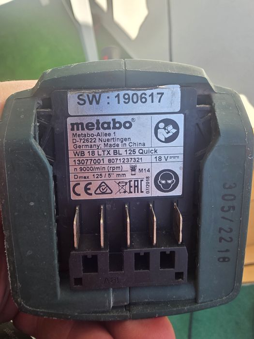 Polizor unghiular Flex Metabo WB 18 LTX BL 125