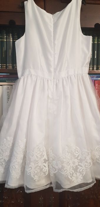 Rochie alba Cool Club Smyk cu broderie, 146