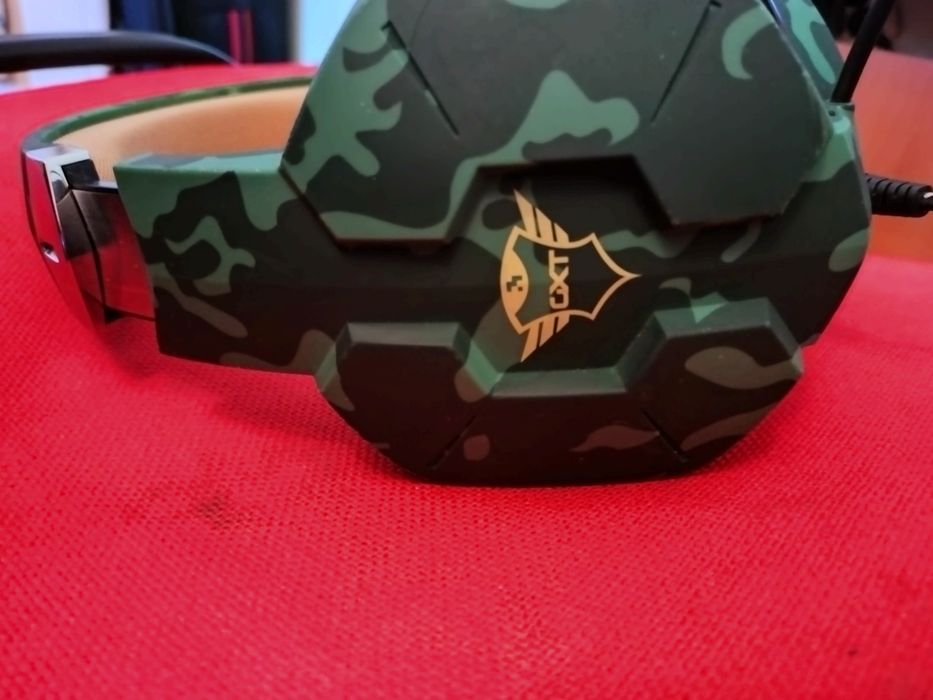 Геймърски слушалки Trust GXT 323C Carus, зелен камуфлаж - 24319