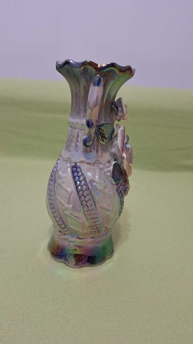 Vaza decorativa din portelan cu motive florale 20 cm