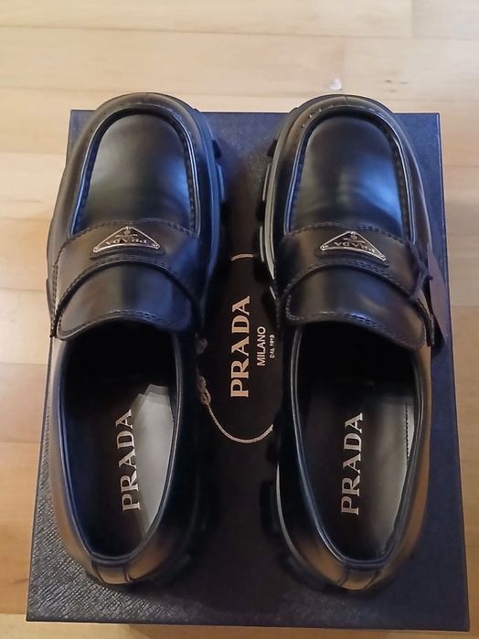 Prada Monolith leather loafers